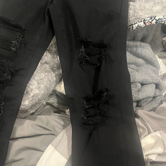 American eagle ripped black jeans, stretch - Picture 5 of 14